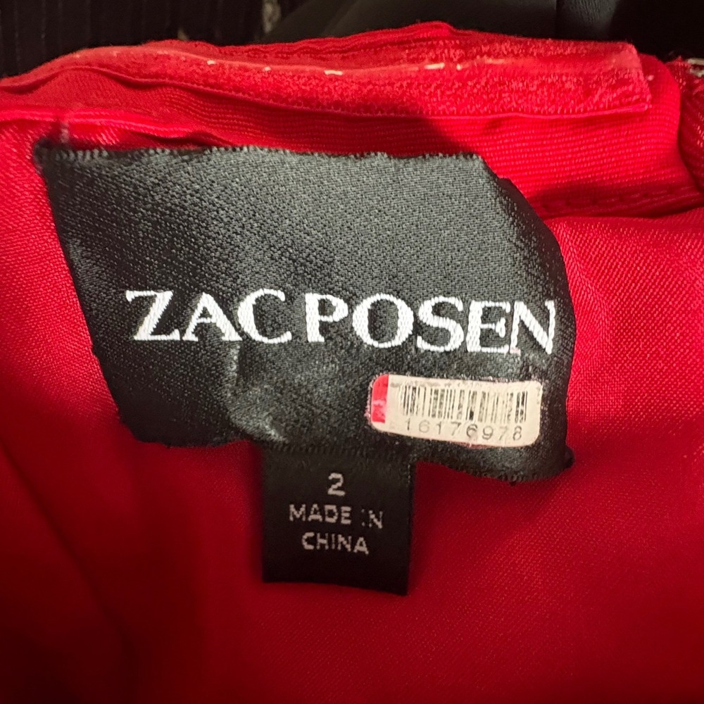 Zac Posen Red Off The Shoulder Puff Sleeve Maxi Dress Size 2 - Picture 8 of 13